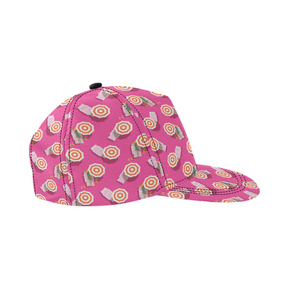 Beach Top View Umbrella Theme Snapback Cap