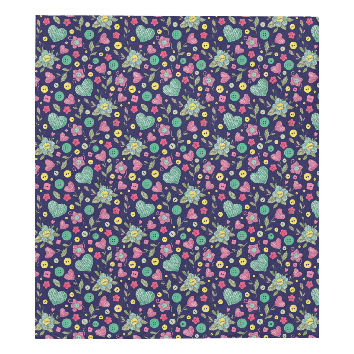 Crochet Pattern Print Design 02 Premium Quilt