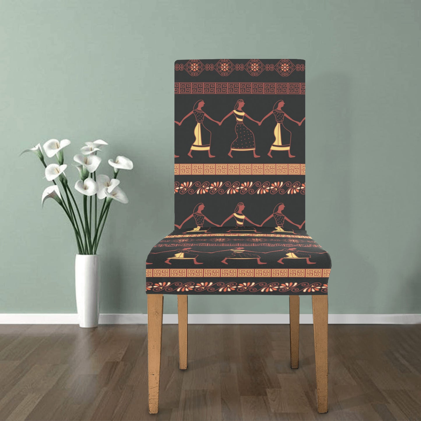 Ancient Greek Human Print Design LKS306 Dining Chair Slipcover