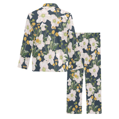 Anemone Pattern Print Design AM04 Men's Long Pajama Set