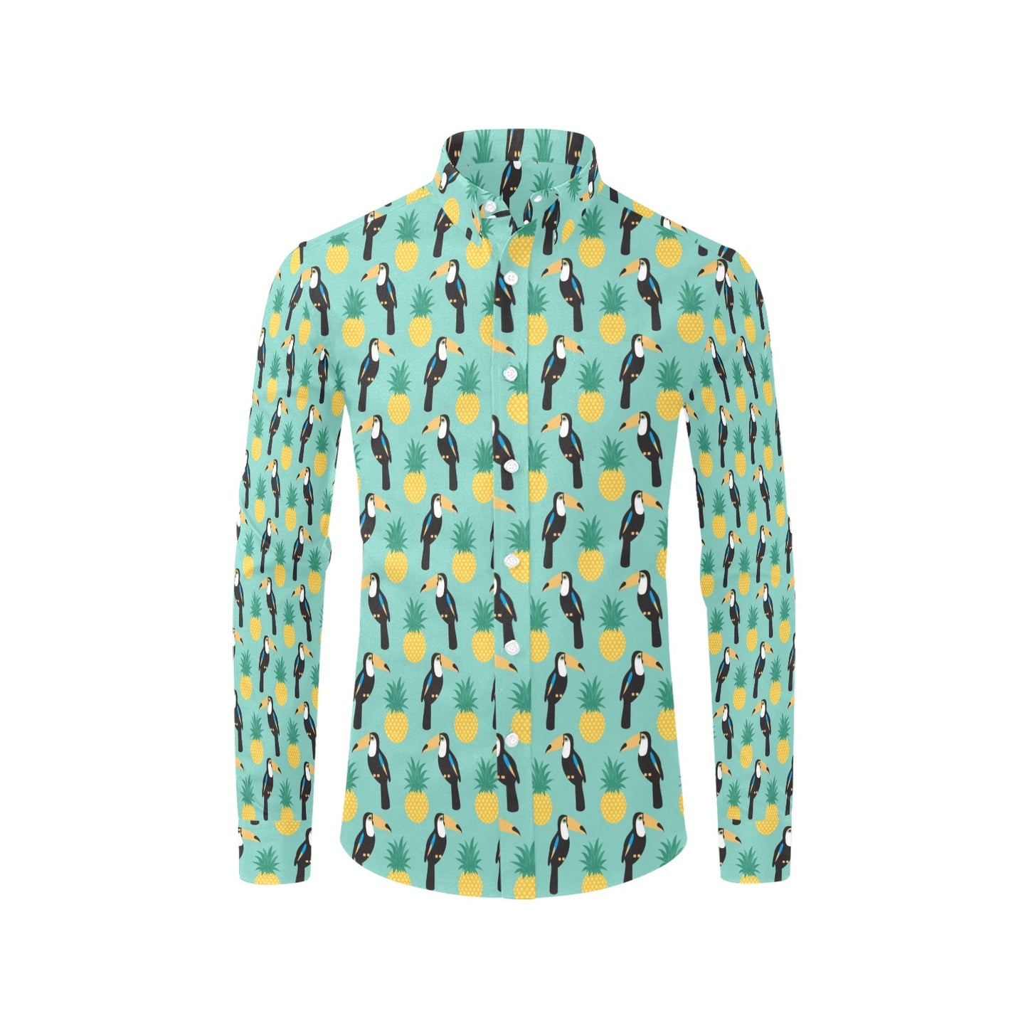 Toucan Print Design LKS301 Men's Long Sleeve Dress Shirt