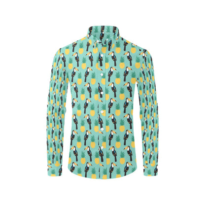 Toucan Print Design LKS301 Men's Long Sleeve Dress Shirt