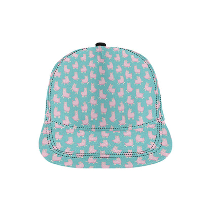 Alpaca Cartoon Design Themed Print Snapback Cap