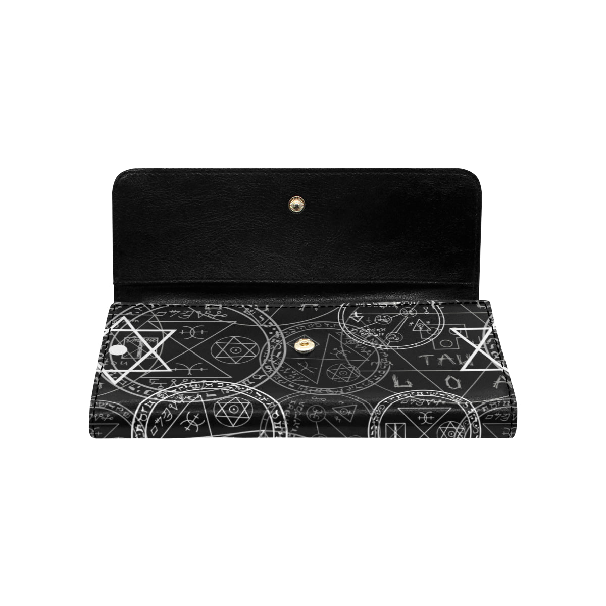 Pentagram Pattern Print Design A01 Women's Trifold Wallet