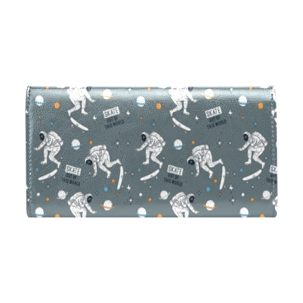 Skateboard Print Design LKS306 Women's Trifold Wallet