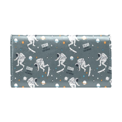 Skateboard Print Design LKS306 Women's Trifold Wallet