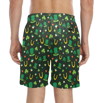 Shamrock Print Design LKS308 Men's Swim Trunks Beach Shorts
