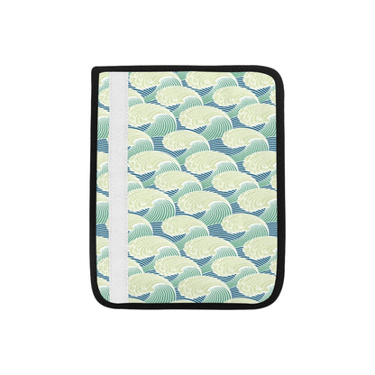 Wave Japan Style Print Design LKS302 Car Seat Belt Cover