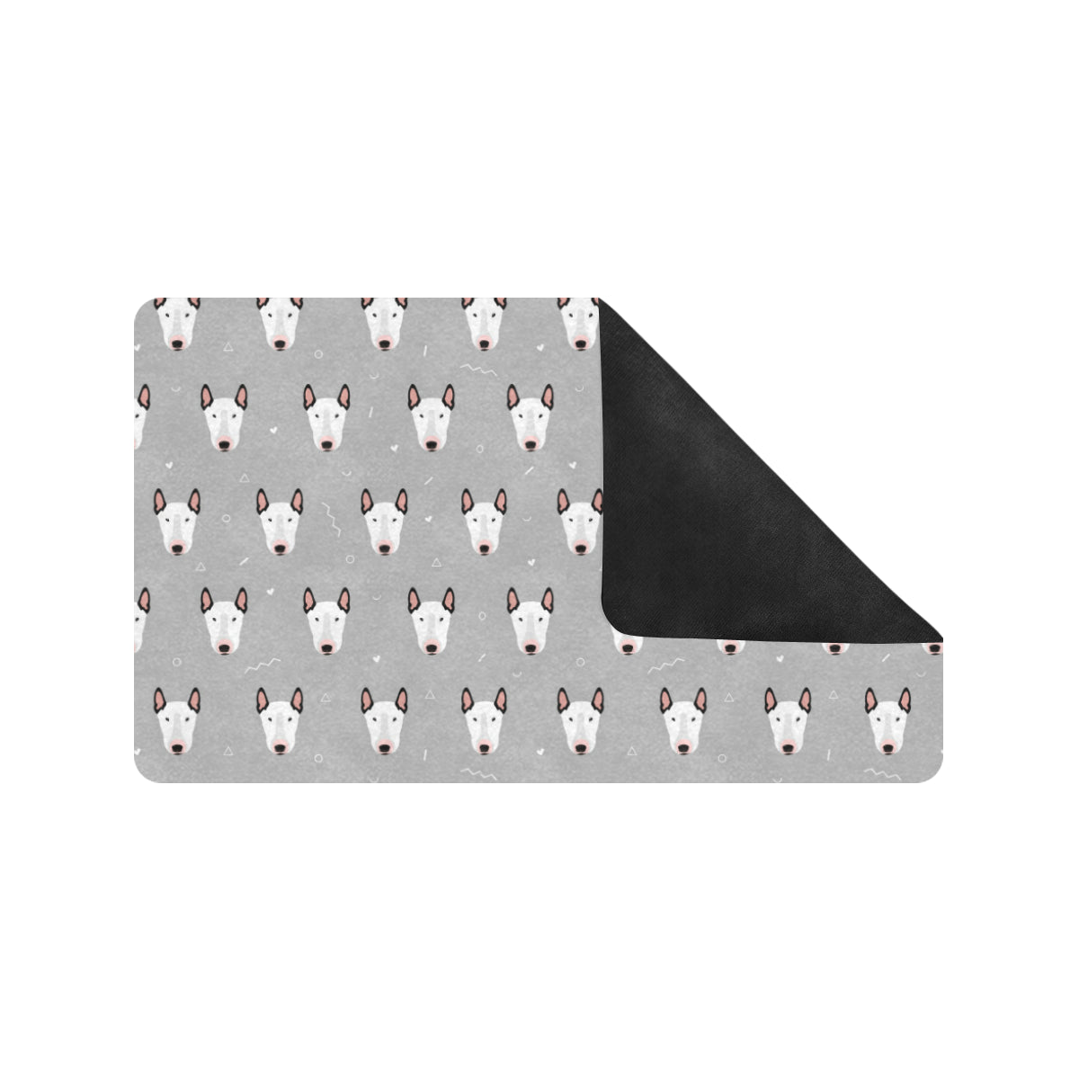 Bull Terrier Head Print Pattern Rubber Doormat