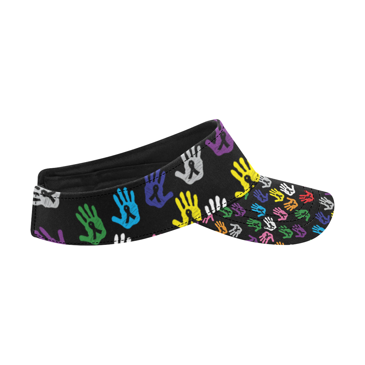 Cancer Awareness Pattern Print Design 04 Unisex Sun Visor