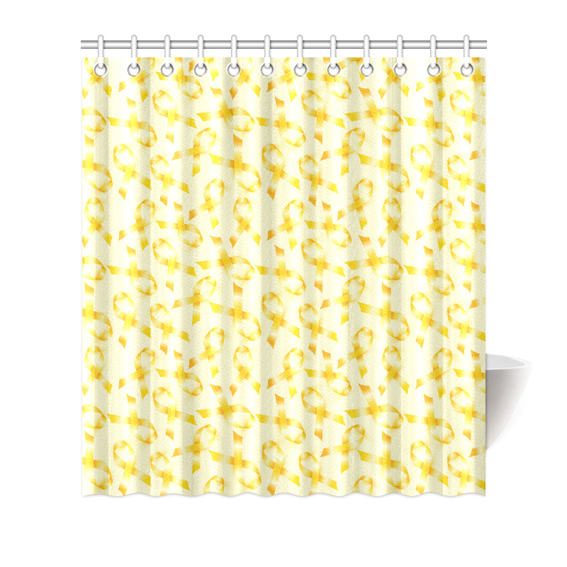 Childhood cancer Pattern Print Design 01 Shower Curtain