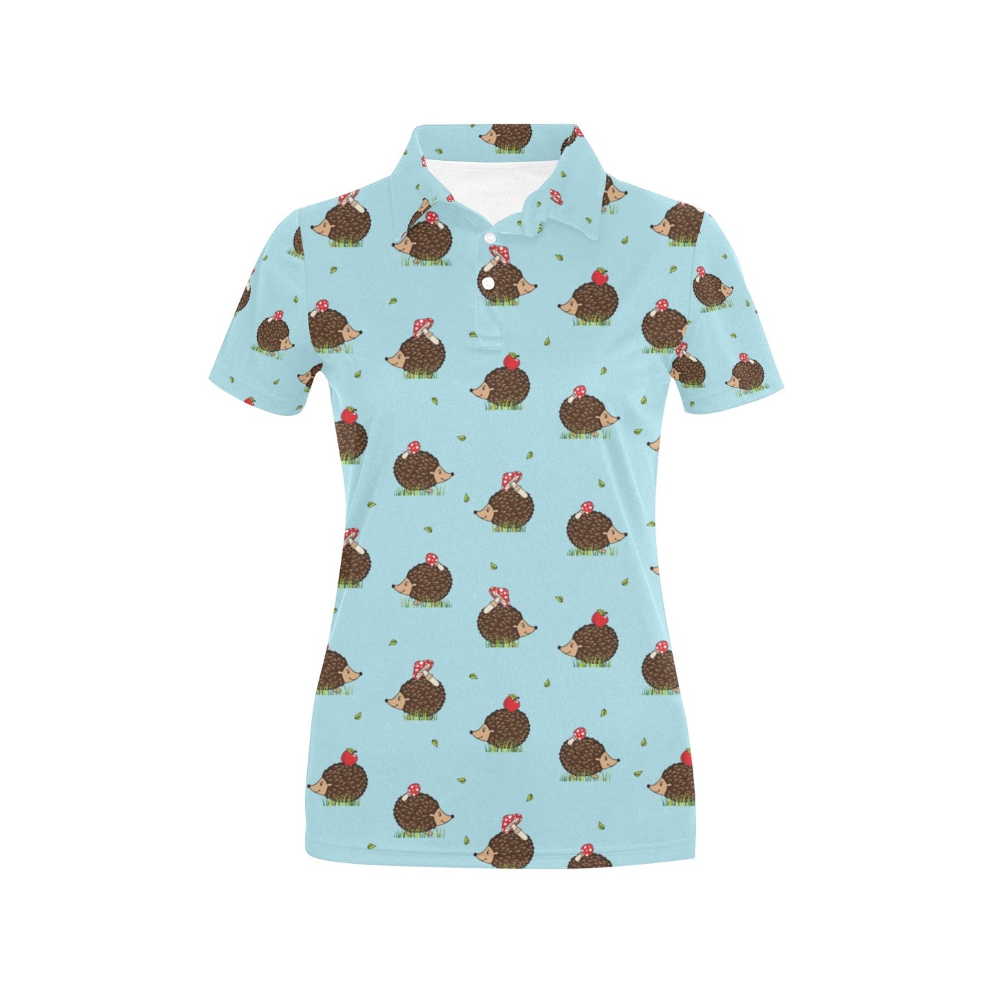 Hedgehog Print Design LKS402 Women's Polo Shirt