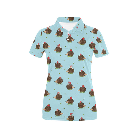 Hedgehog Print Design LKS402 Women's Polo Shirt
