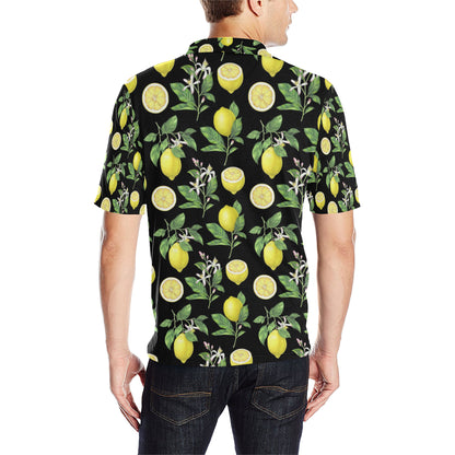 Lemon Pattern Print Design LM02 Men Polo Shirt
