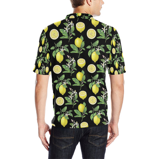 Lemon Pattern Print Design LM02 Men Polo Shirt