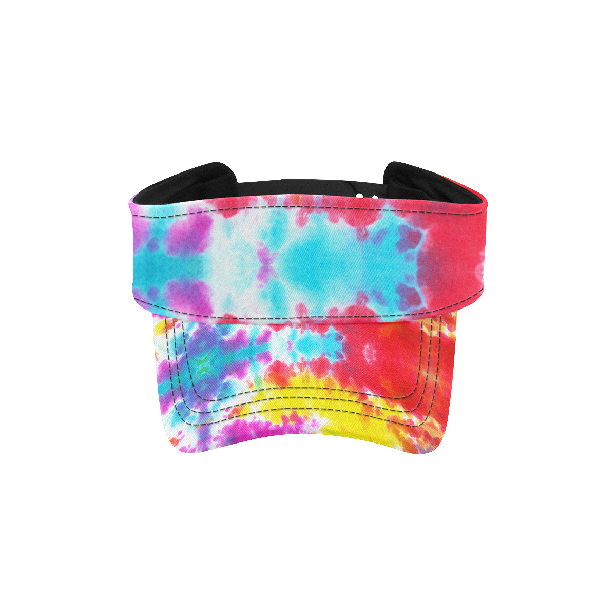 Tie Dye Rainbow Themed Print Unisex Sun Visor