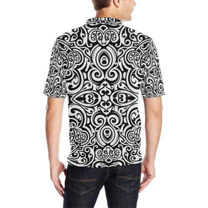 Polynesian Tattoo Pattern Men Polo Shirt