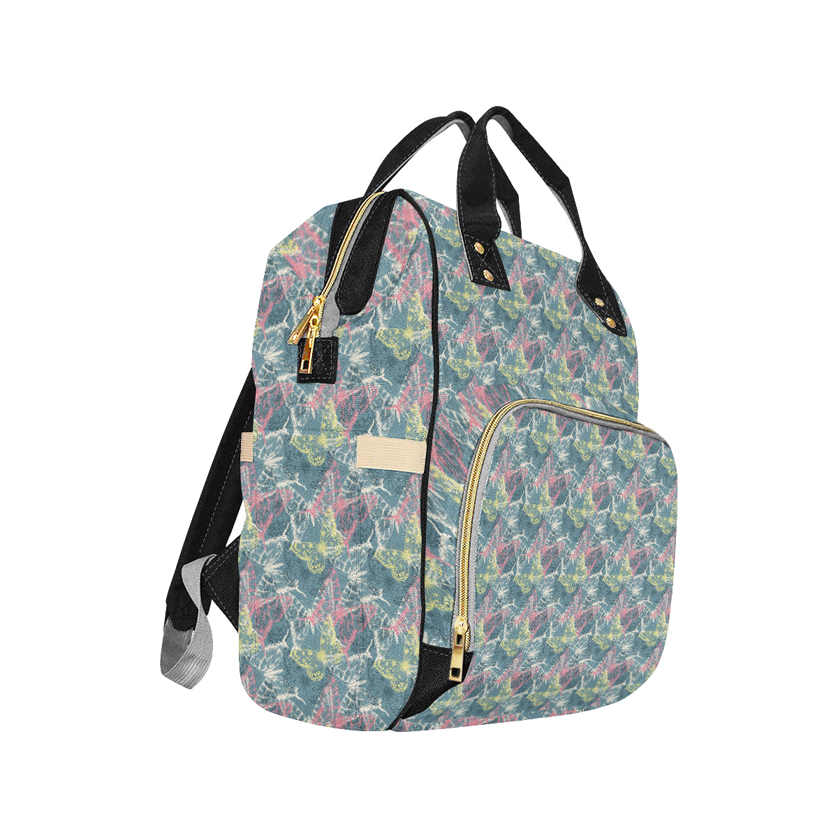 Butterfly Pattern Print Design 01 Diaper Bag Backpack