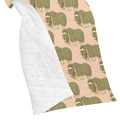 Yak Pattern Print Design 01 Premium Quilt