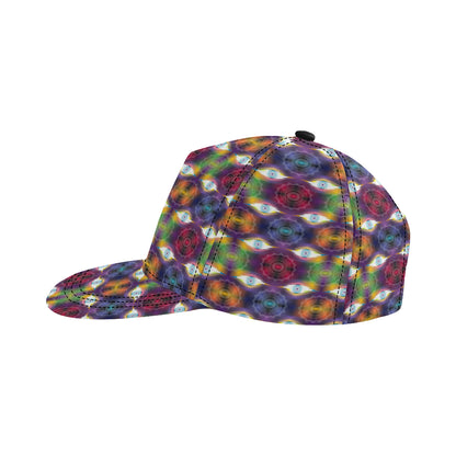 Chakra Eye Print Pattern Snapback Cap