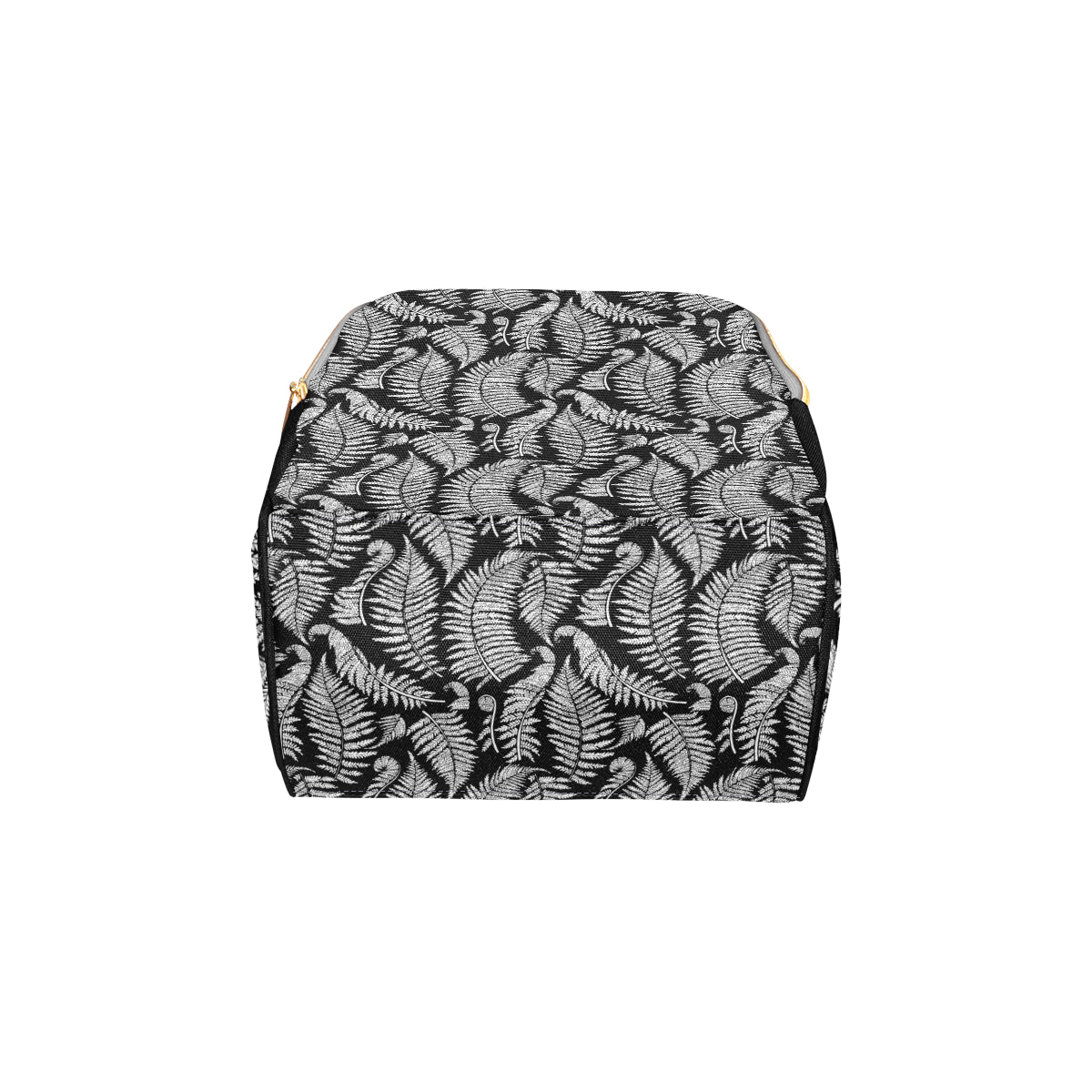 Fern Leave Black White Print Pattern Diaper Bag Backpack