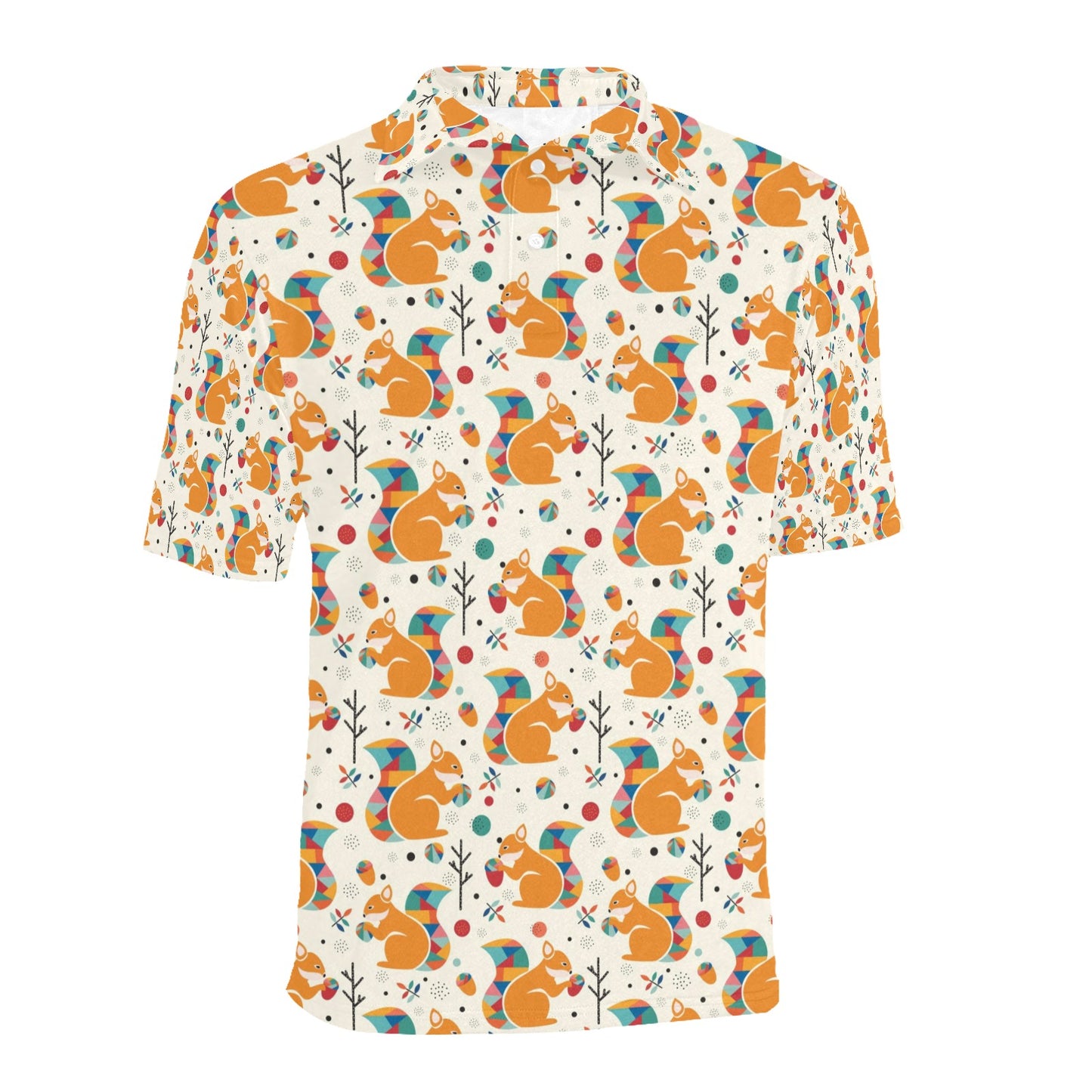 Squirrel Print Design LKS304 Men Polo Shirt