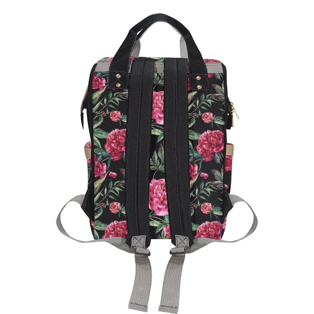 Peony Pattern Print Design PE04 Diaper Bag Backpack