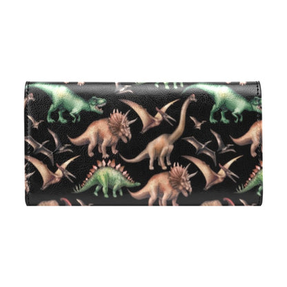 Dinosaur Print Pattern Women's Trifold Wallet