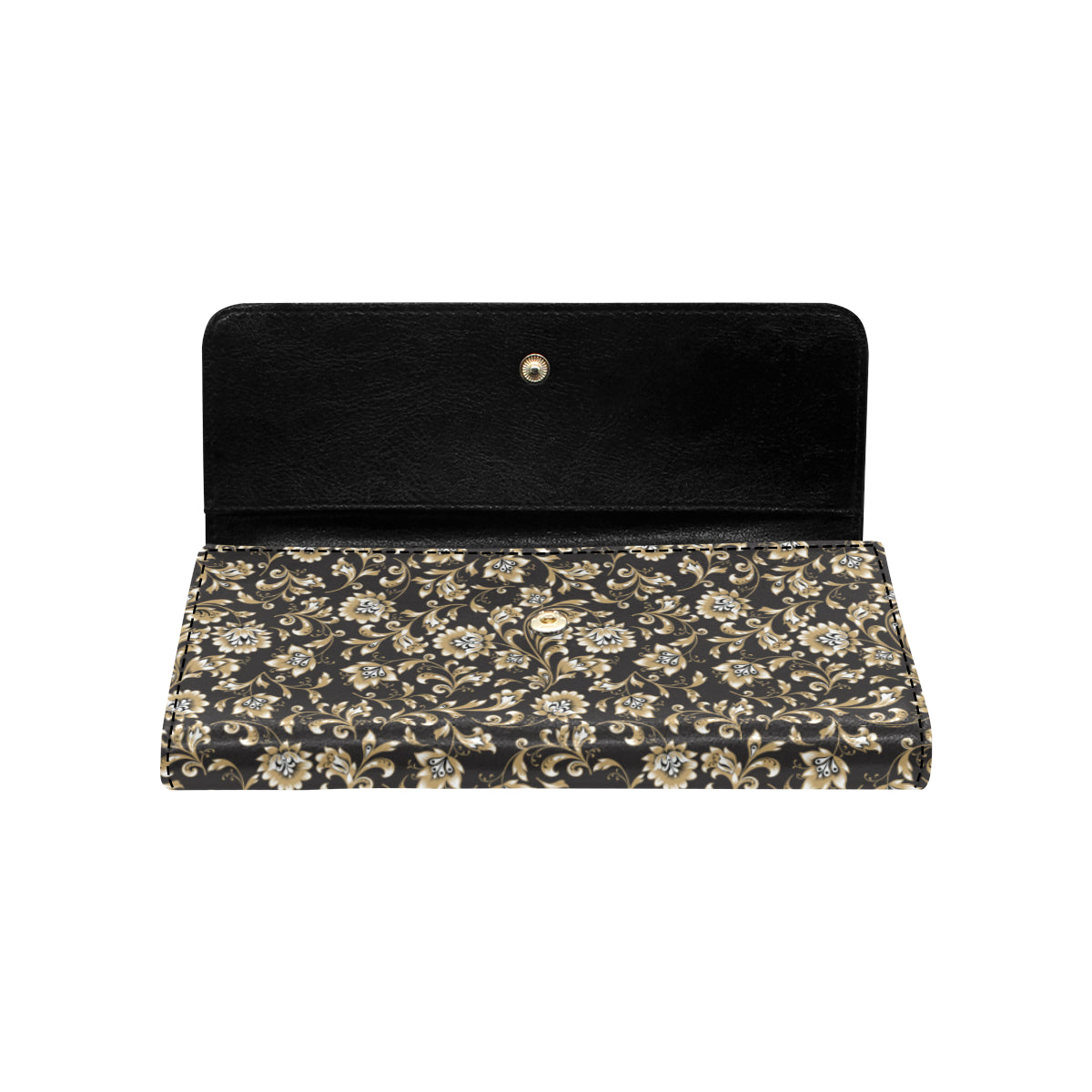 Brocade Pattern Print Design 03 Women's Trifold Wallet