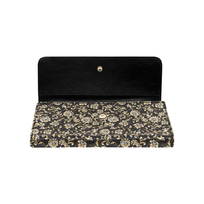 Brocade Pattern Print Design 03 Women's Trifold Wallet