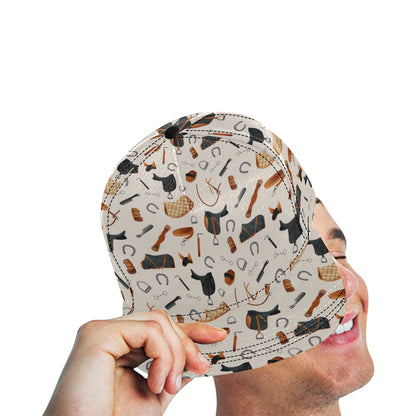 Equestrian Equipment Print Pattern Snapback Cap