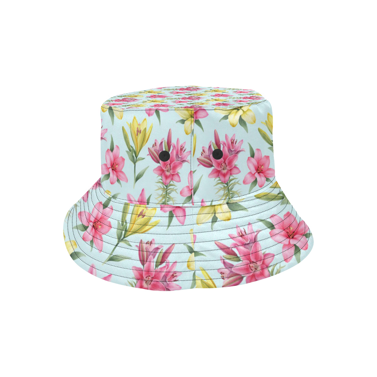 Lily Pattern Print Design LY010 Unisex Bucket Hat