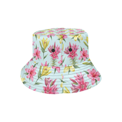 Lily Pattern Print Design LY010 Unisex Bucket Hat