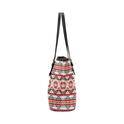 Aztec Western Style Print Pattern Leather Tote Bag