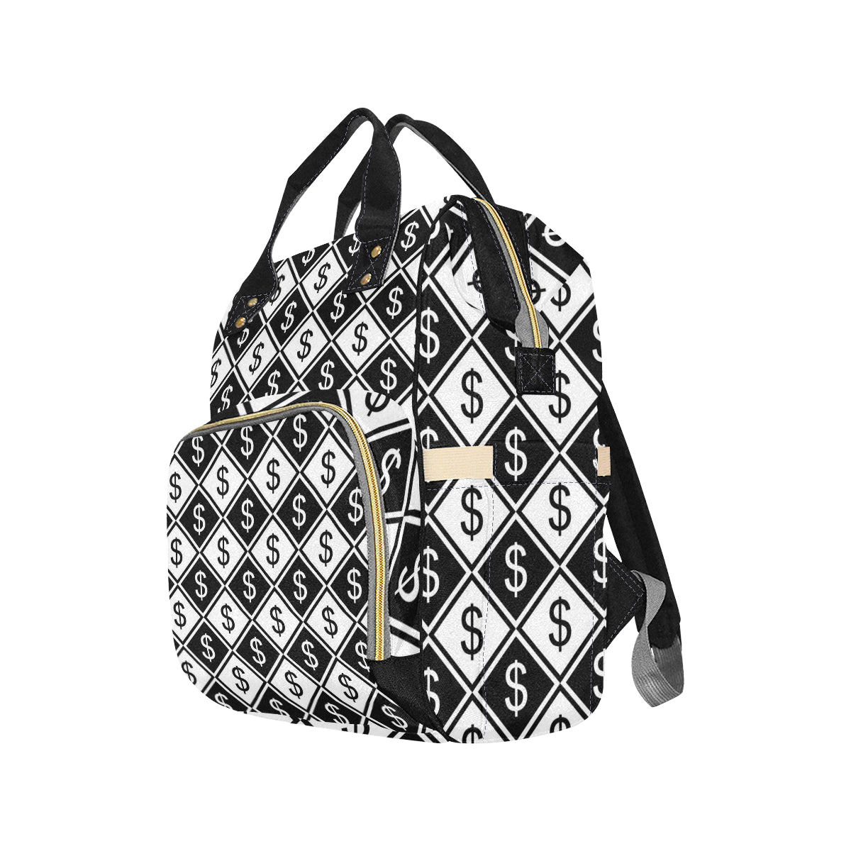 Money Pattern Print Design 04 Diaper Bag Backpack