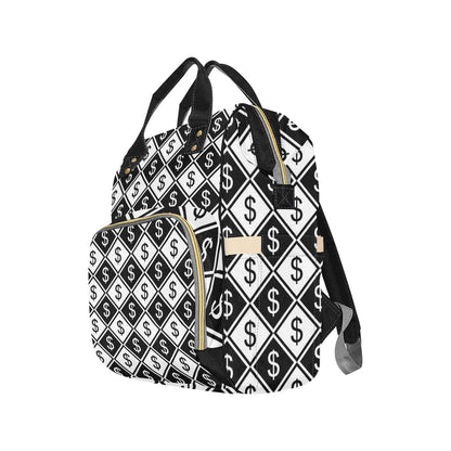 Money Pattern Print Design 04 Diaper Bag Backpack