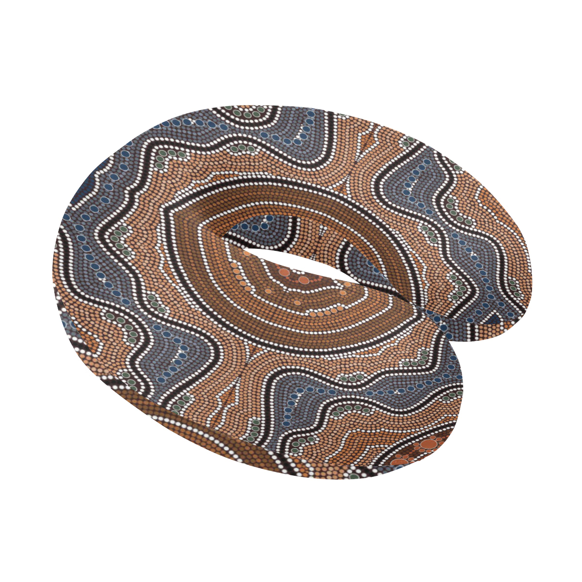 Aboriginal Pattern Print Design 01 U-Shaped Travel Neck Pillow