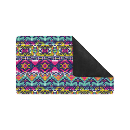 Indian Navajo Color Themed Design Print Rubber Doormat
