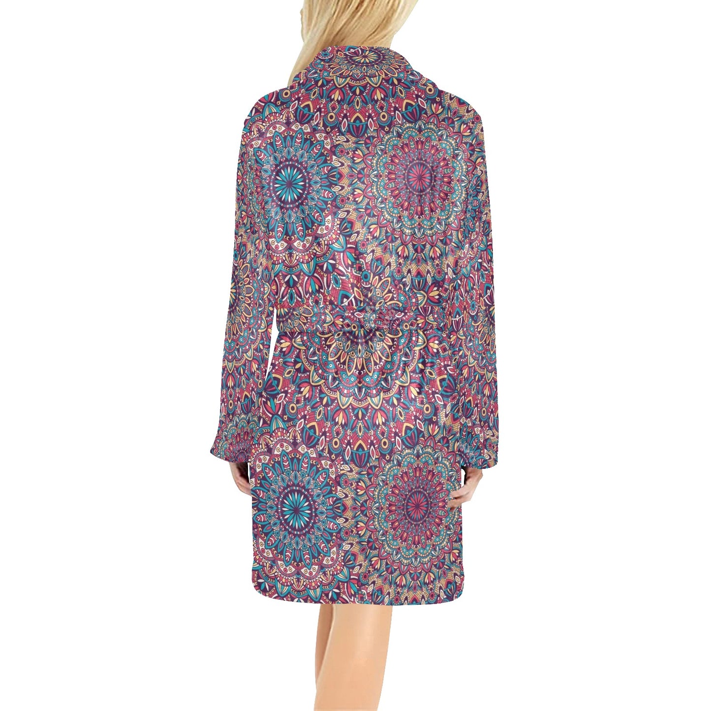 Boho Pattern Print Design 05 Women's Fleece Robe