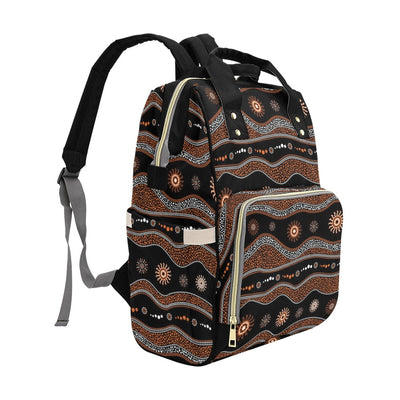 Aboriginal Print Design LKS404 Diaper Bag Backpack