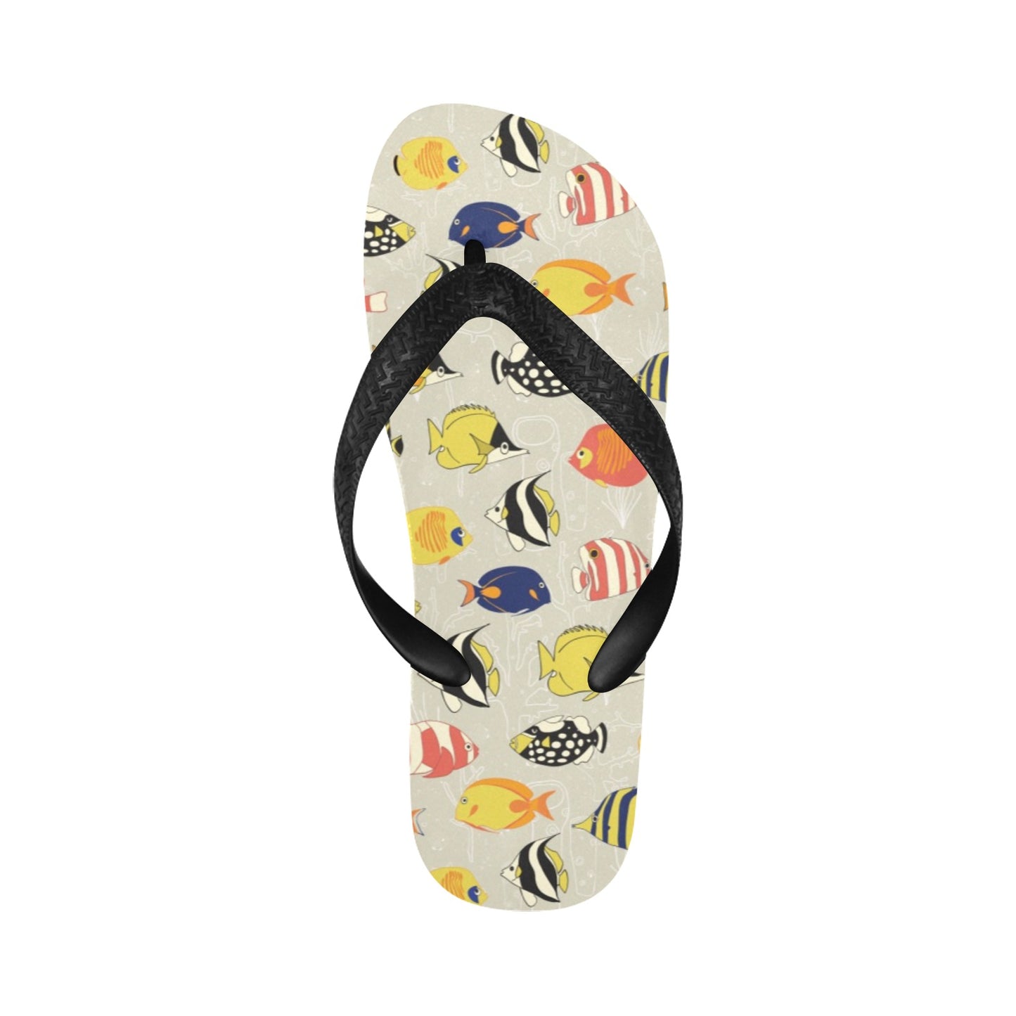 Angelfish Print Design LKS401 Flip Flops