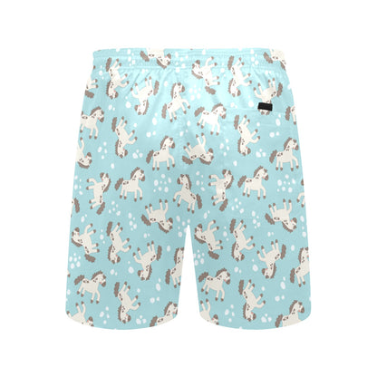 Horse Cute Print Design LKS306 Men's Swim Trunks Beach Shorts