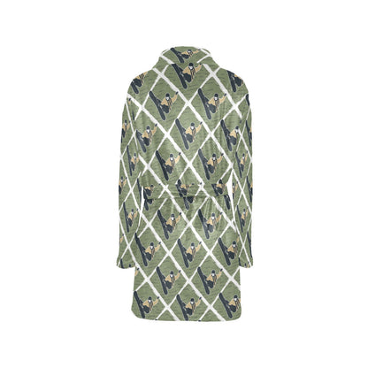 Snowboard Man Print Design LKS302 Women's Fleece Robe