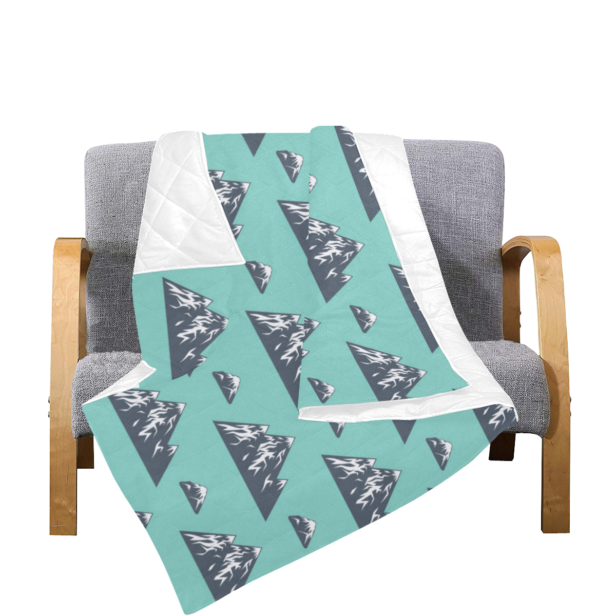 Mountain Pattern Print Design 01 Premium Quilt