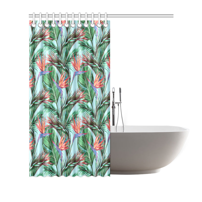 Bird Of Paradise Pattern Print Design BOP01 Shower Curtain