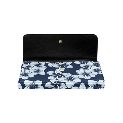 Plumeria Pattern Print Design A02 Women's Trifold Wallet