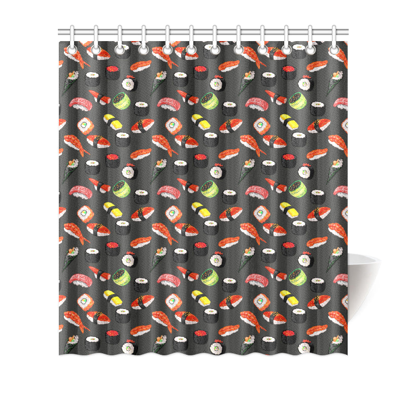 Sushi Design Print Shower Curtain