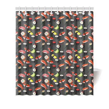 Sushi Design Print Shower Curtain