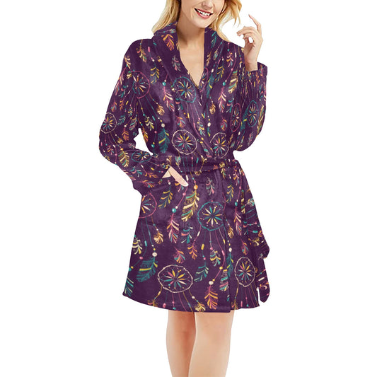 Dream Catcher Boho Design Women's Fleece Robe