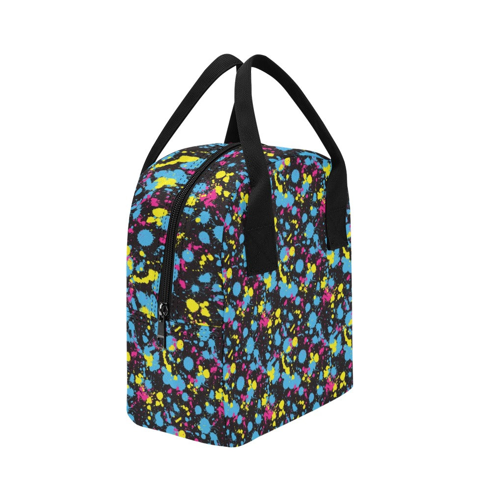 Splatter Colorful Print Design LKS301 Insulated Lunch Bag